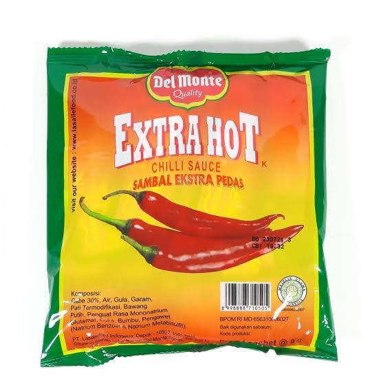 

SAUS-DRESSING- SAOS EXTRAHOT DELMONTE SACHET 24 X 9 GRAM -SAUS-DRESSING.