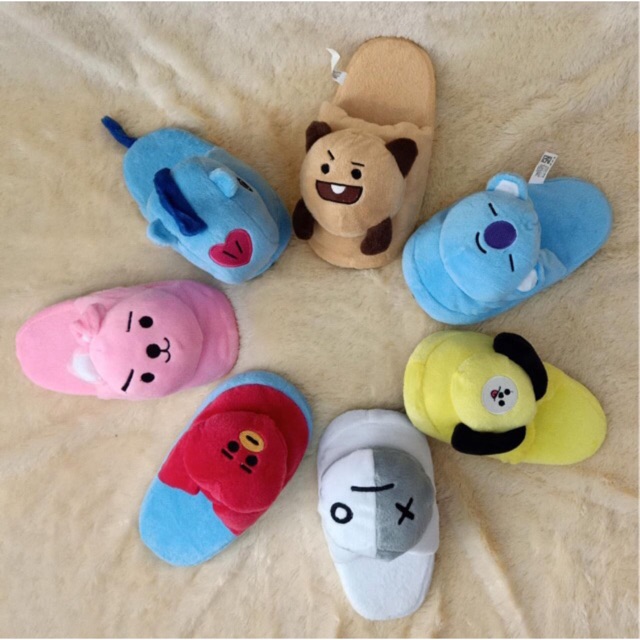  Sandal  BT21  Sandal  Slop kepala boneka BT21  BTS Shopee  