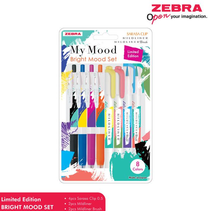 

ZEBRA SARASA MILDLINER MY MOOD BRIGHT SET 8PCS