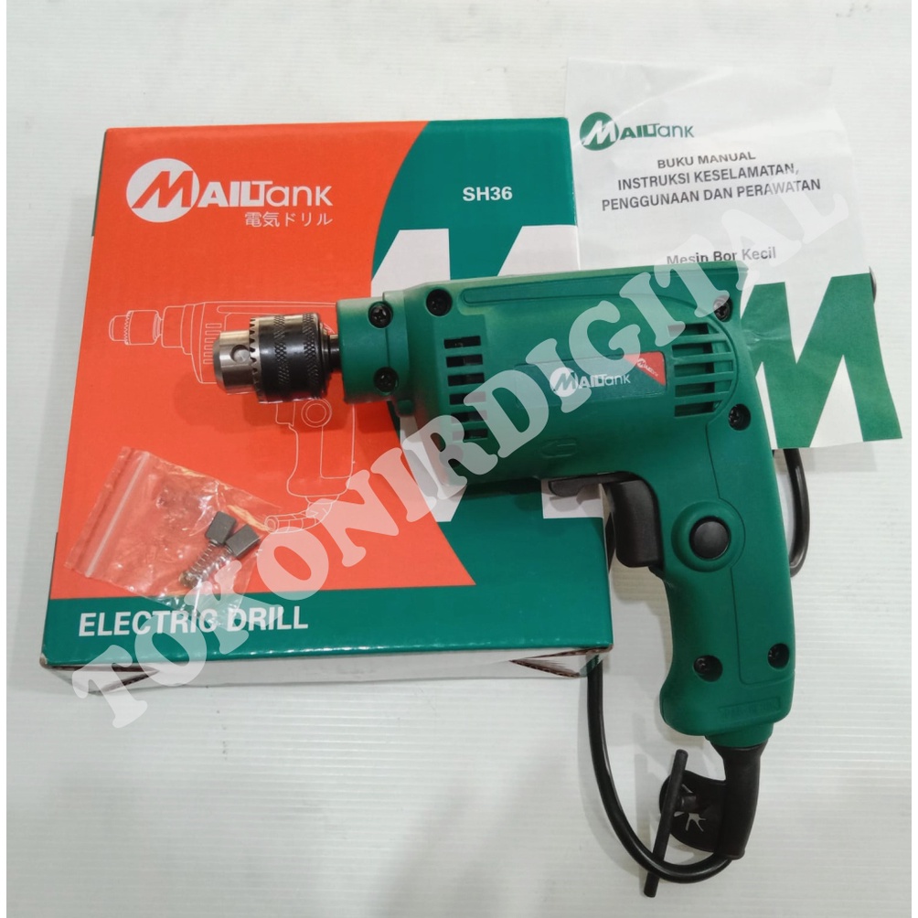 Mesin bor tangan listrik bolak balik 6mm MAILTANK SH36 / Mesin bor tangan listrik bolak balik BESI K