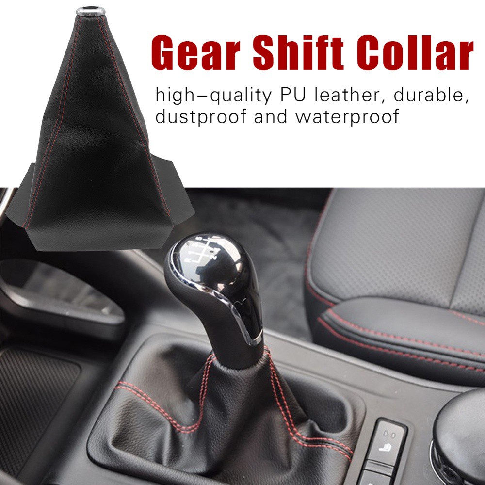 Quinton Cover Pelindung Tuas Shifter Mobil Universal Bahan Kulit Pu Tahan Lama Anti Debu