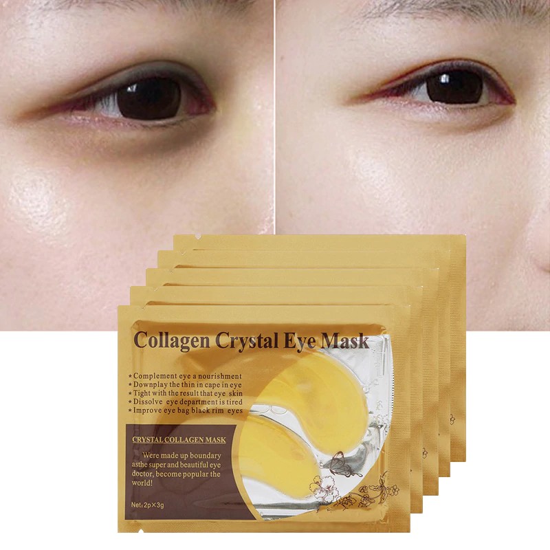 Sasetan Masker Mata Gold Eye, Nose, Lip Crystal Collagen Mask Emas 24 K Eyemask Crystall EyelidPatch