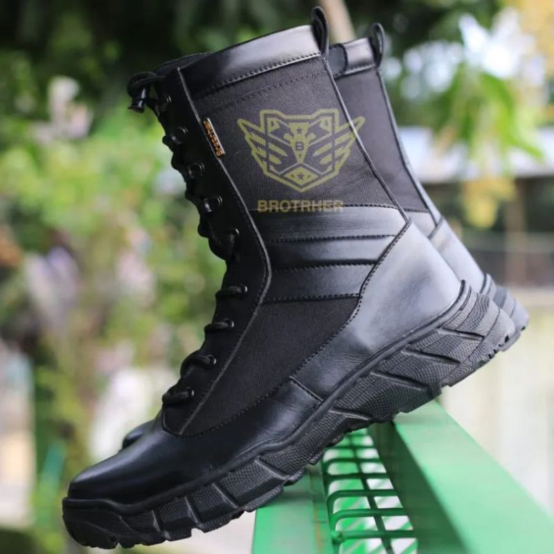 Sepatu pdl kulit kombinasi kordura anti air merk brotrher type new mamba