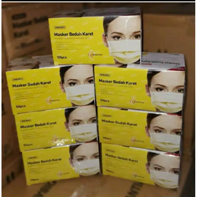 Masker Medis Onemed Masker Bedah Karet Kuning