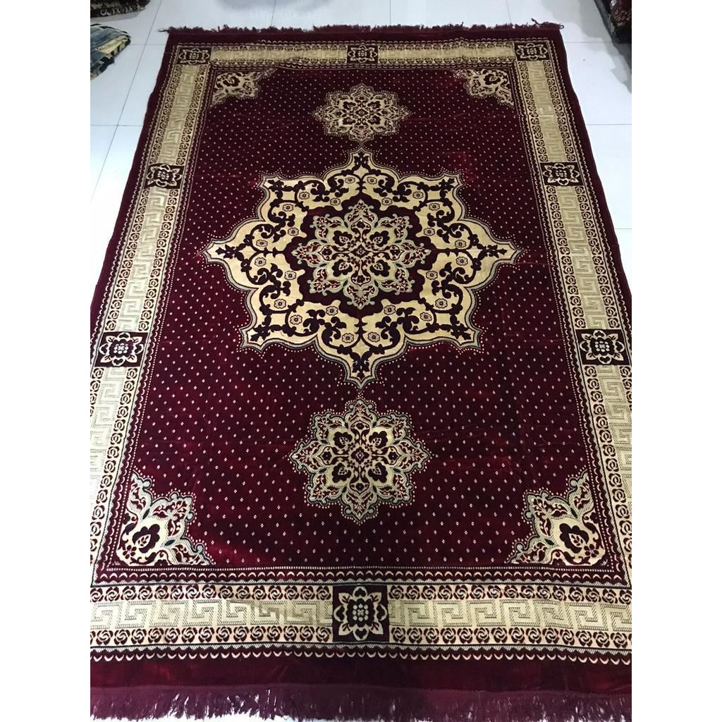 Karpet Carpet Permadani Hambal Alas Lantai Lipat Beludru Turkey Turki Jumbo 200 cm x 300 cm - 2