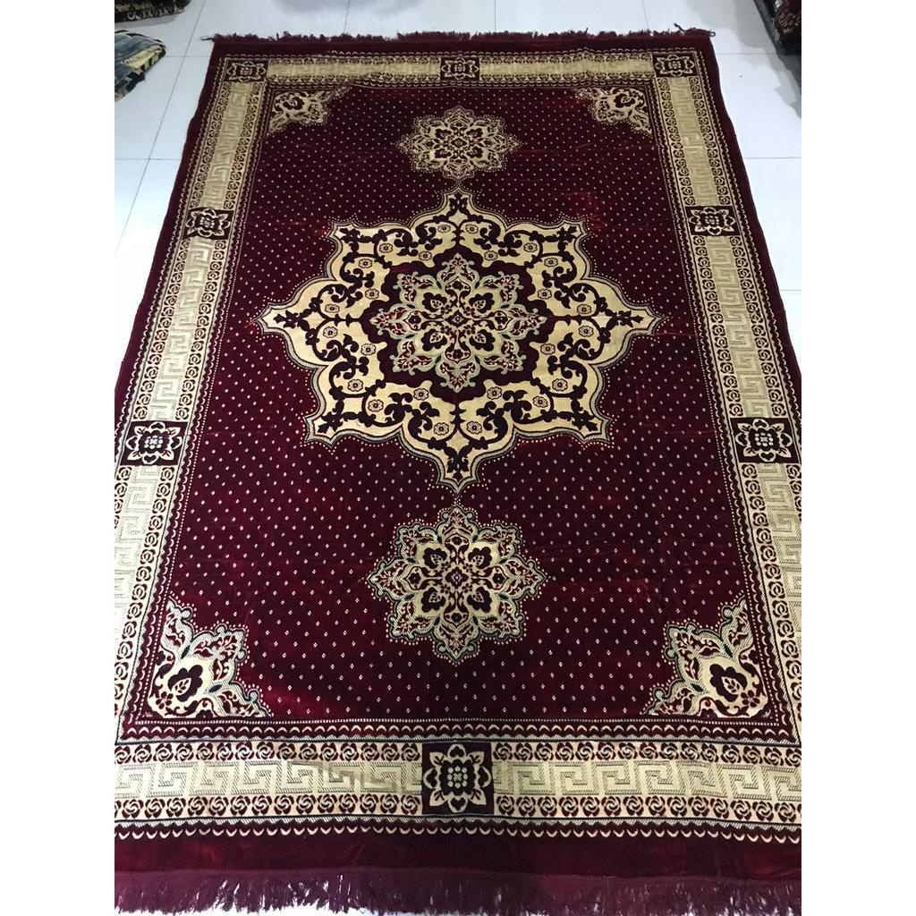 Karpet Carpet Permadani Hambal Alas Lantai Lipat Beludru Turkey Turki Jumbo 200 cm x 300 cm - 2