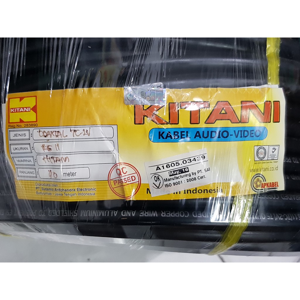 Kabel coaxial 7C RG11 KITANI 75 Ohm 90 meter 1 roll