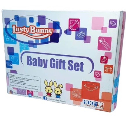 TEMPAT MAKAN BAYI FEEDING SET 5IN1 LUSTY BUNNY ALAT PERALATAN MAKAN BAYI SET LUSTYBUNNY - 1419 LB1383 LB1363