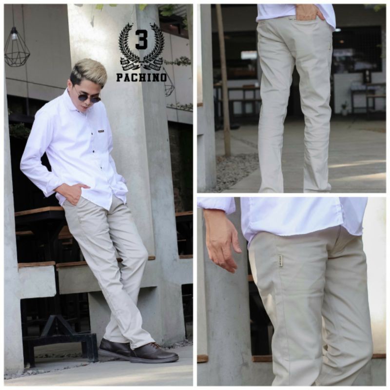 Celana Chino Panjang Pria Slimfit Katun Strecth Twill Melar Original Pachino Premium Distro