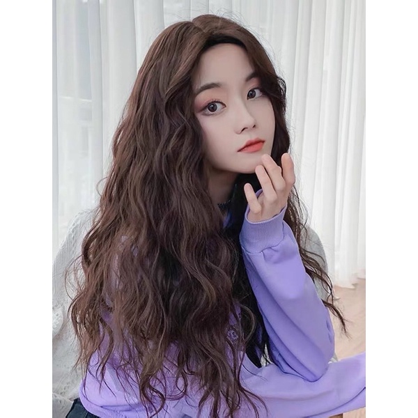 C8257 full wig korean mermaid wave tanpa poni 65 cm