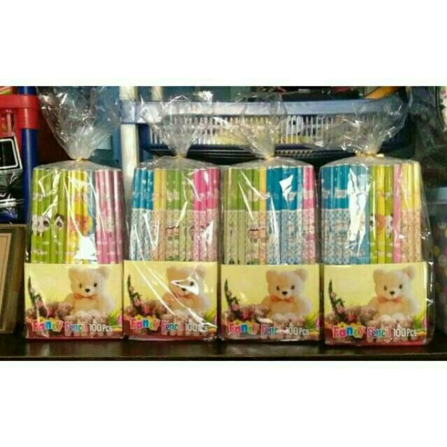 

(10 pensil) 100 gr ~ Pensil Tulis (random motif)