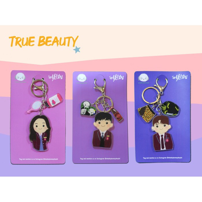 Gantungan Kunci Akrilik True Beauty Acrylic Keychain All Characters Bundle Set TVN Kdrama Fan Art