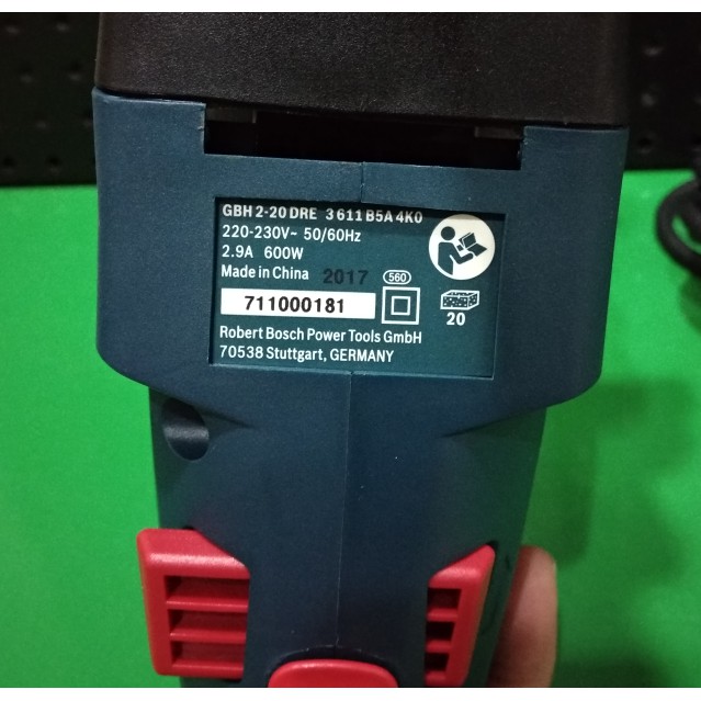 MESIN BOR BOSCH GBH 2-20 DRE / ROTARY HAMMER BOSCH GBH 2-20 / GBH 2-20