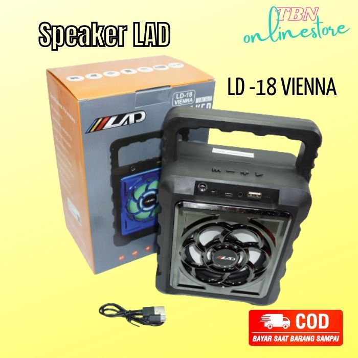 SPEAKER MULTIMEDIA BLUETOOTH MIC HI-FI LAD LD-18 VIENNA / LOUDSPEAKER BLUETOOT PORTBALE WITH PORT MIC