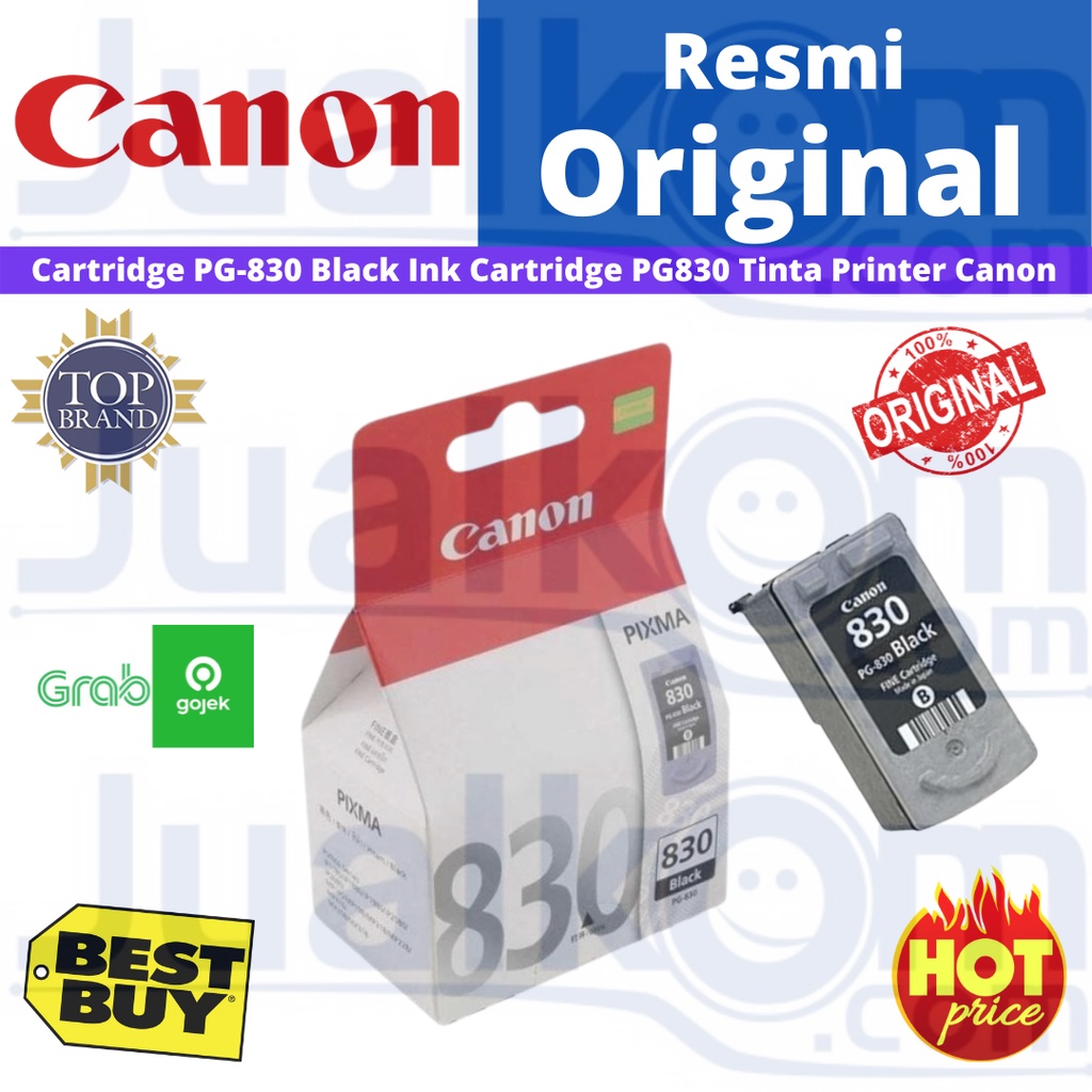 Cartridge Original Canon PG-830 PG830 Black | Tinta Printer Canon iP1180 iP1880 iP1980