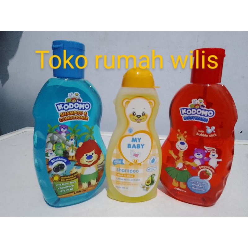 Kodomo body wash 200ml//shampoo & conditioner 200ml//shampoo my baby 100ml