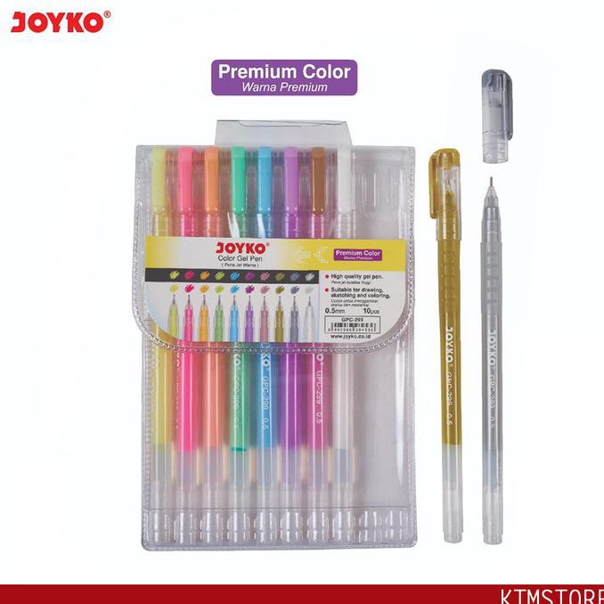 

Pulpen Premium Color Gel Pen 10 Warna JOYKO GPC-299 Silver Gold White