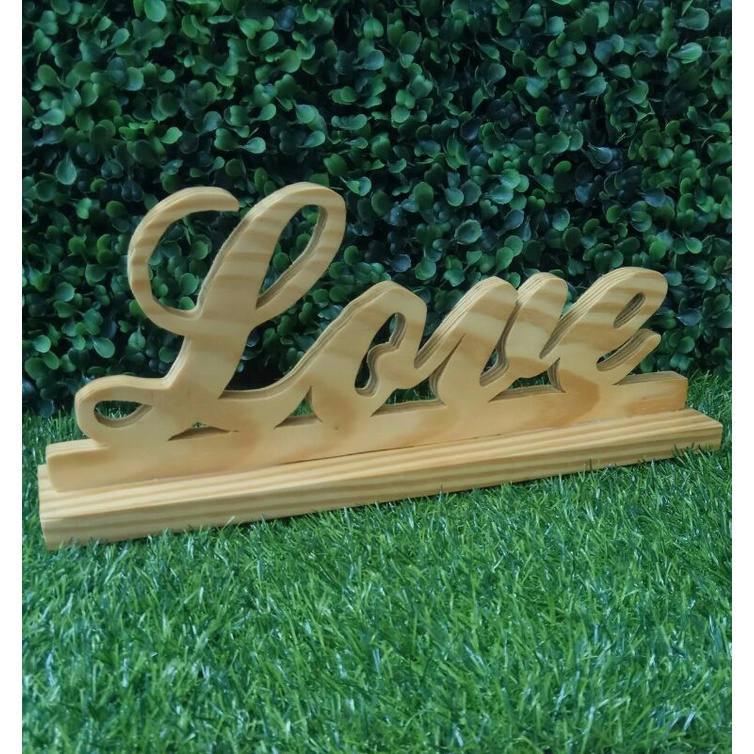 Pajangan meja kayu jati belanda