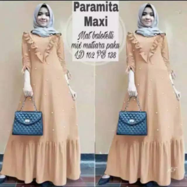 Paramita maxi size S,M,L,XL gamis terlaris gamis wanita gamis terbaru gamis muslimah gamis dress gamis cantik gamis maxi-4