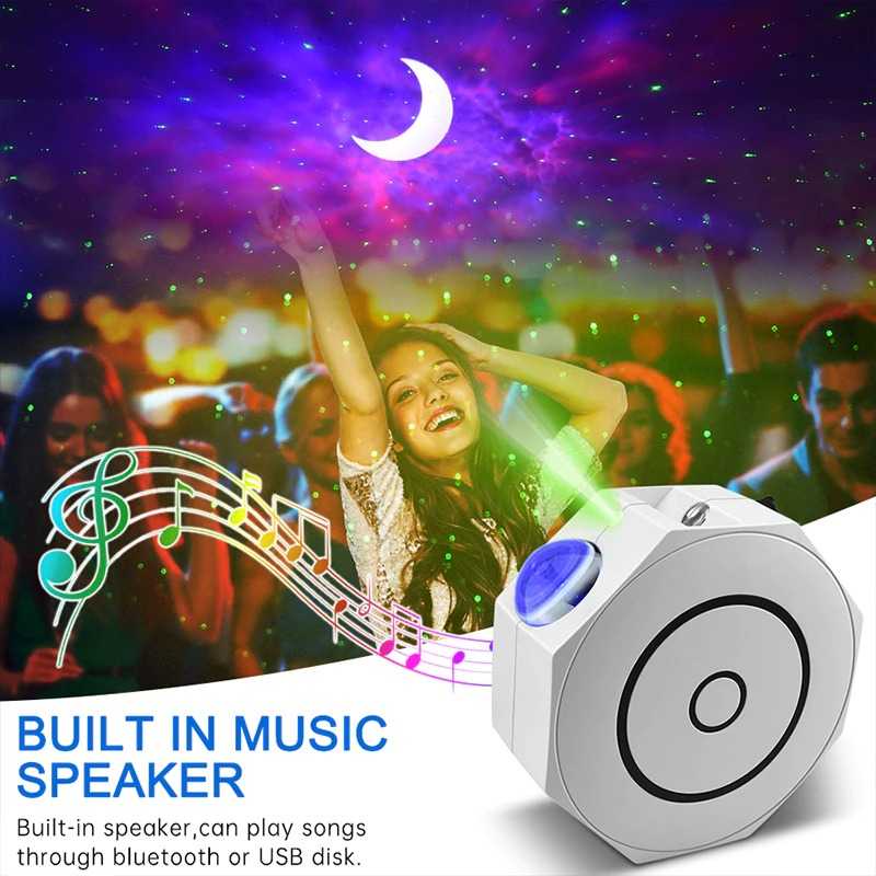 TD-DGD AMARYLLIS Lampu Proyektor Cahaya Bintang Bluetooth Speaker - 2186XL