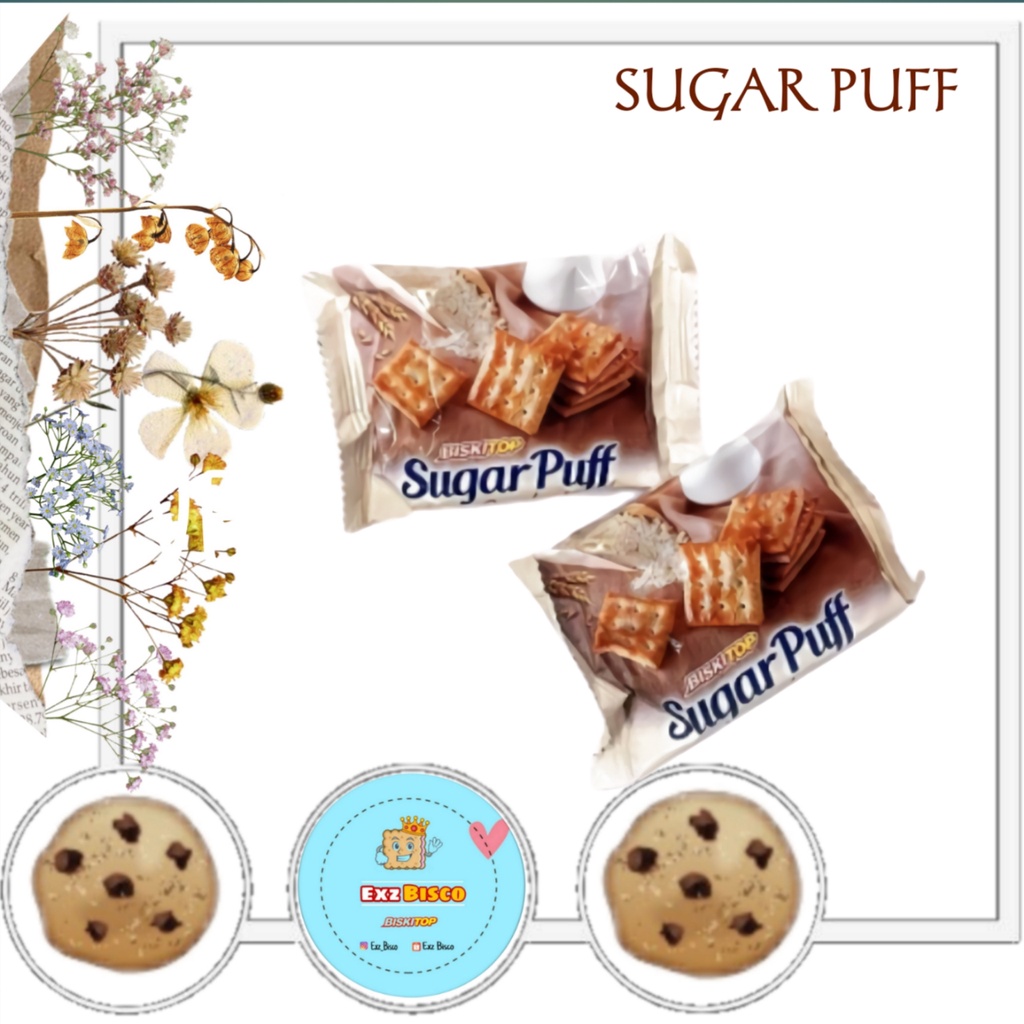 

EXZBISCO - SUGAR PUFF 290gr Biskuit Kue Kering Anak Dewasa Enak Renyah Biscuit Rasa Gula Manis