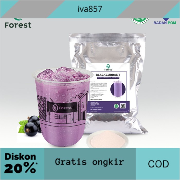 

PROMO Bubuk Minuman BLACKCURRANT Powder - FOREST Bubble Drink GRATIS ONGKIR