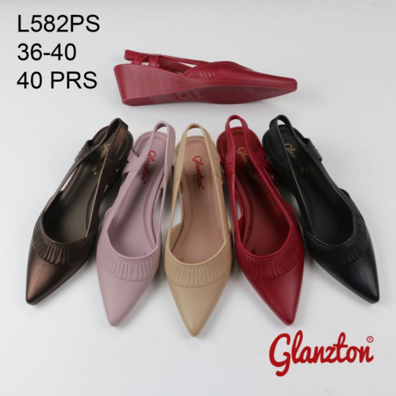 sandal sepatuu glanzton L582 ps sepatu wedges tali wanita