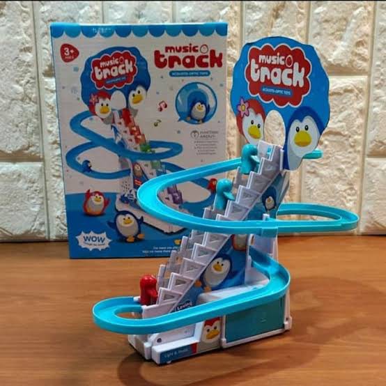 Mainan Kereta Track Tangga Thomas Doraemon Penguin Dan Baby Duck lucu