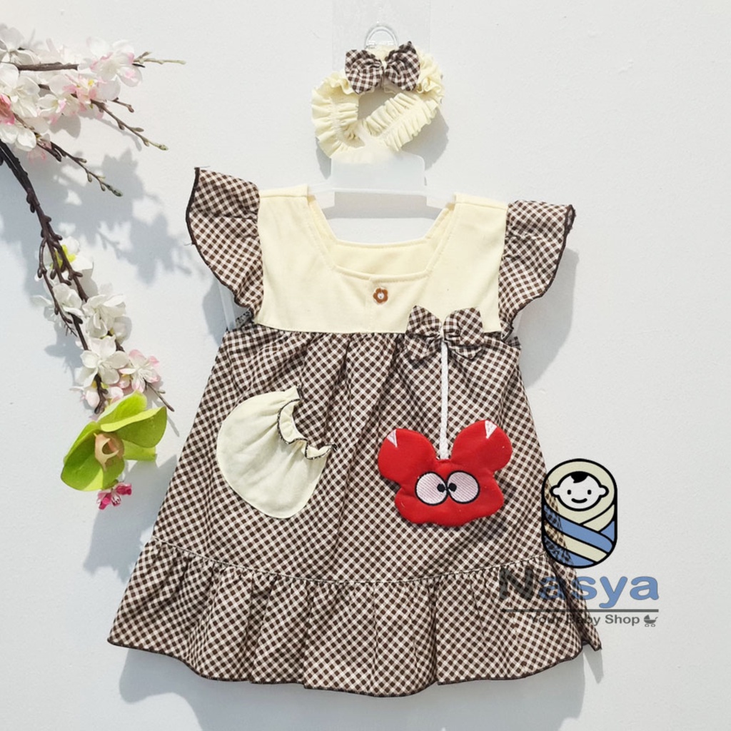 [P-067] Dress Bayi (0-6 bulan) Bayi Perempuan Motif Karakter