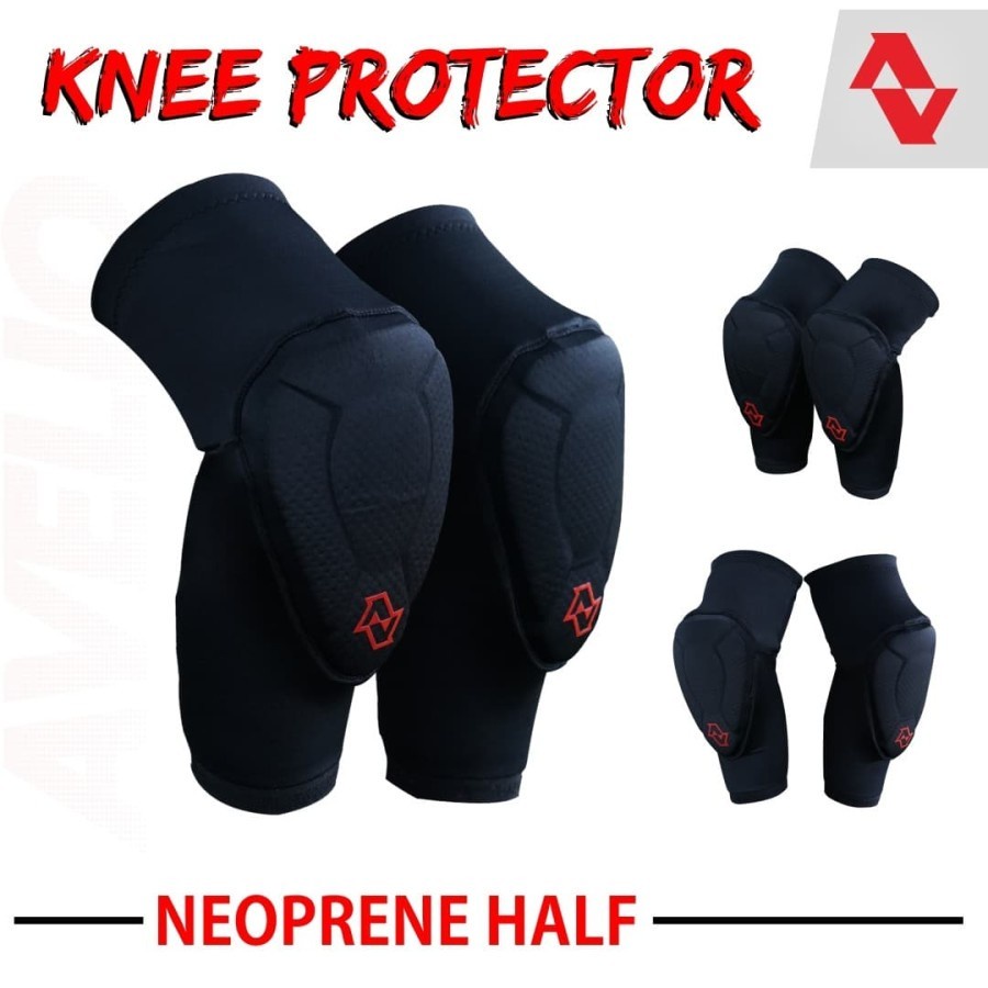 kneepad AVELIO Neoprene Half knee pad protector pelindung lutut deker sepeda MTB mountain bike downhill trail