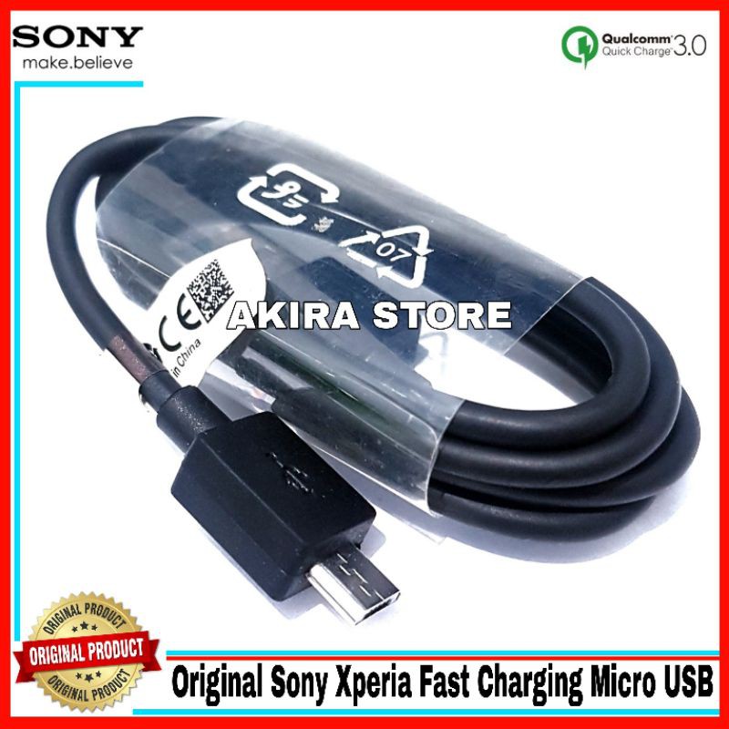Kabel Data Sony Xperia Z2 Z3 Z4 Z5 Z5 Compact Z5 Premium Original 100% Fast Charging Micro USB