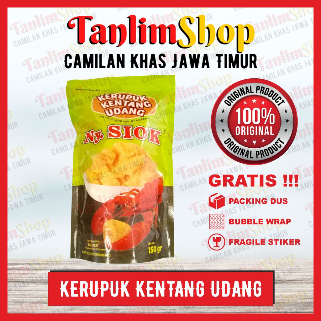 Krupuk / Kerupuk Kentang Udang Matang Ny. Siok 150gr - TanlimShop