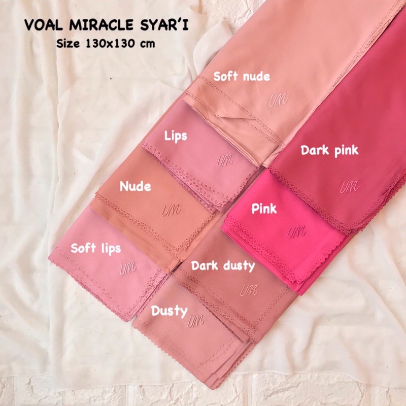 TERMURAH VOAL MIRACLE SYARI UMAMA SCARF / JILBAB HIJAB SEGIEMPAT LASER CUT SYARI UMAMA ORIGINAL