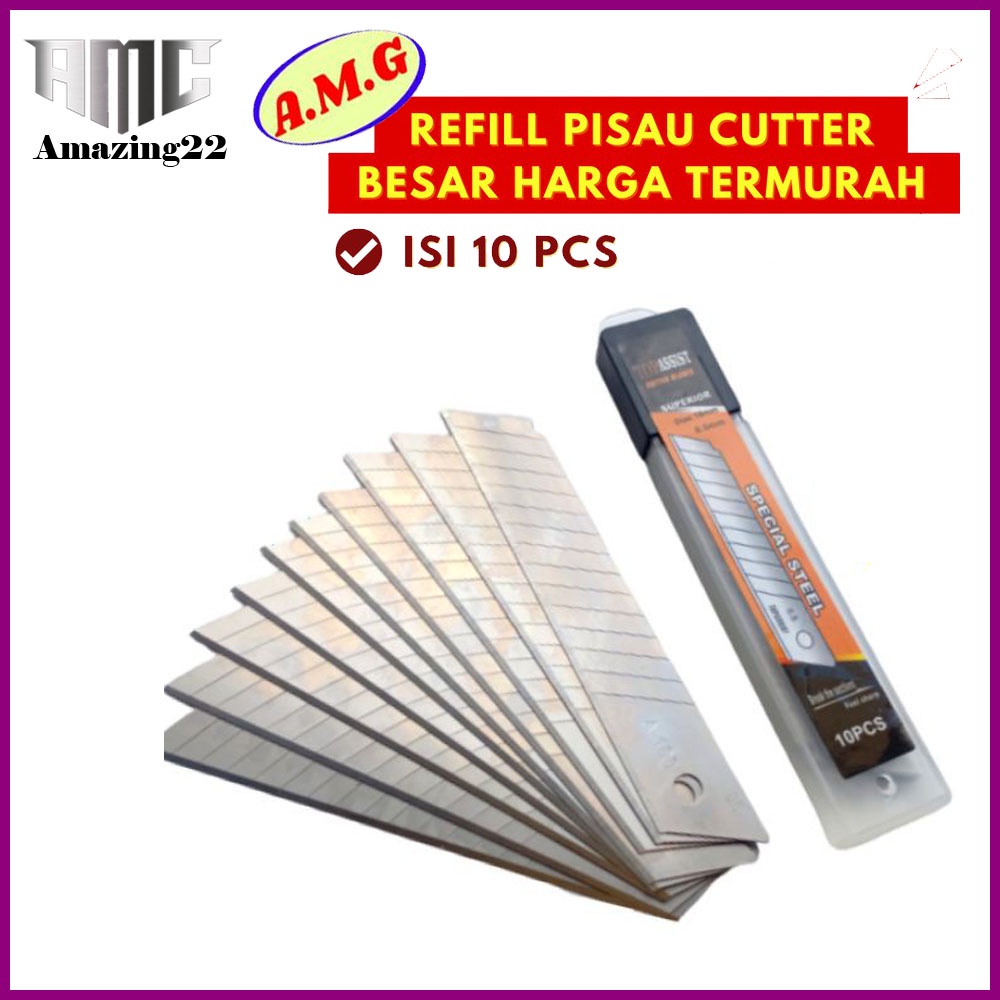 

REFILL ISI ULANG PISAU CUTTER BESAR ISI 10 PCS TOP ASSIS