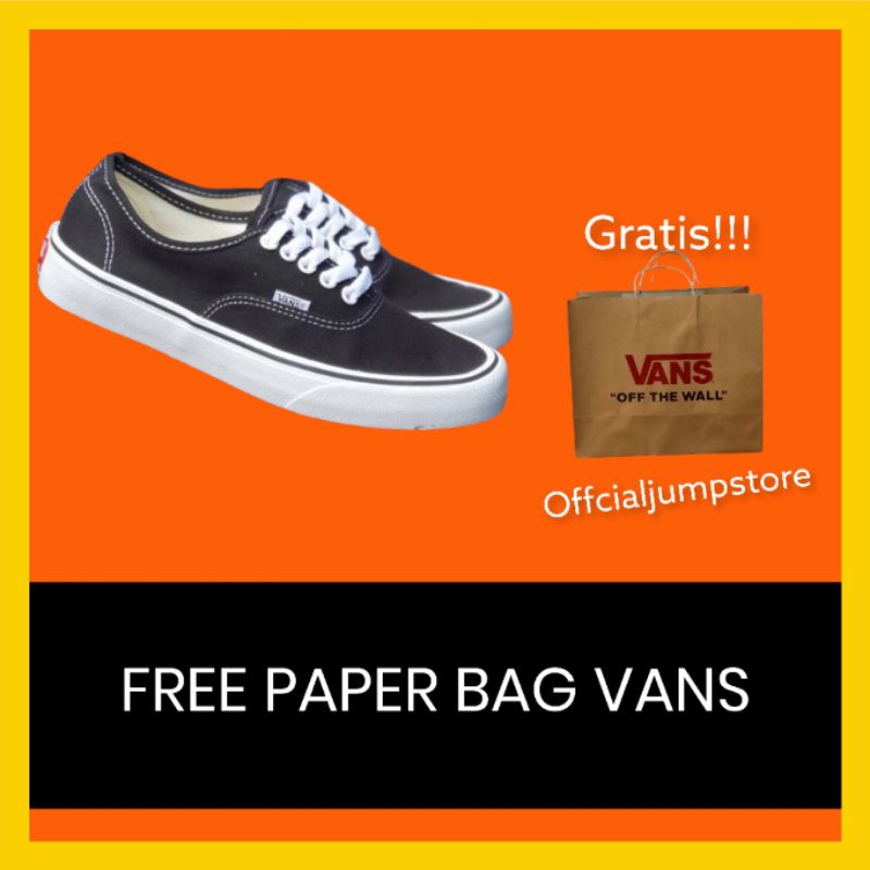 [BISA COD] VANS AUTHENTIC CLASSIC BLACKSHITE KUALITAS IMPORT