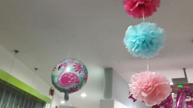 Pom Pom Kertas Bunga Dekorasi / Tissue Flower Ball Uk. 25cm