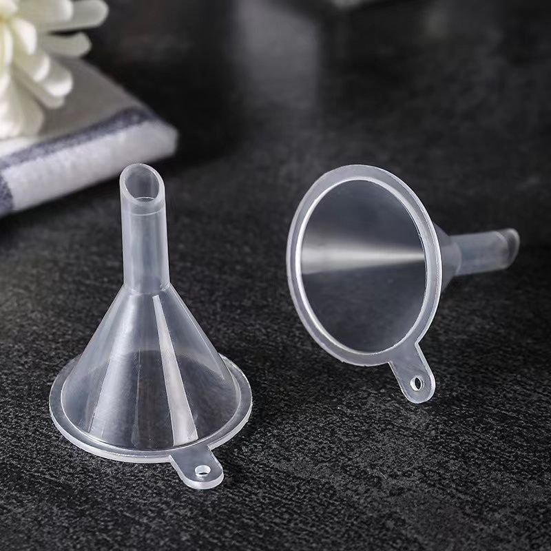 Corong Mini Plastik Transparan Funnel Mini Corong Essential Oil Parfum Minyak Serbaguna