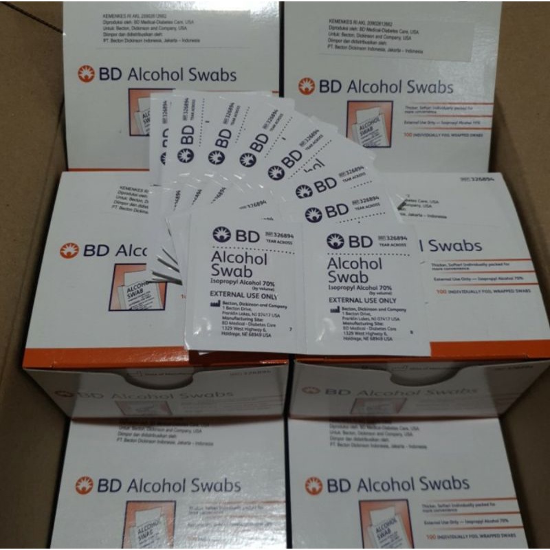 BD Alcohol Swabs Tisu Alkohol Swab Alkohol 70%