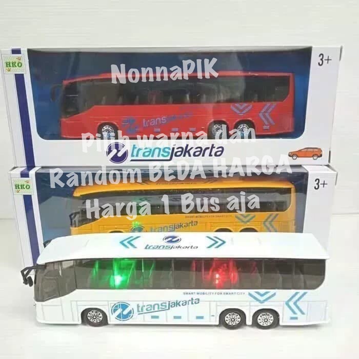 Bus Miniatur Transjakarta Diecast Besi