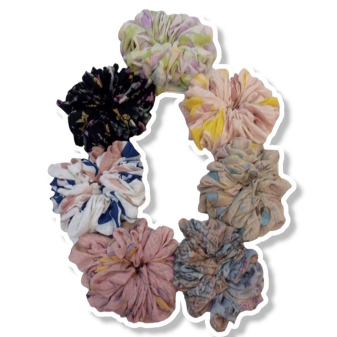 SCRUNCHY IKAT RAMBUT JUMBO /CEMPOL HIJAB PREMIUM