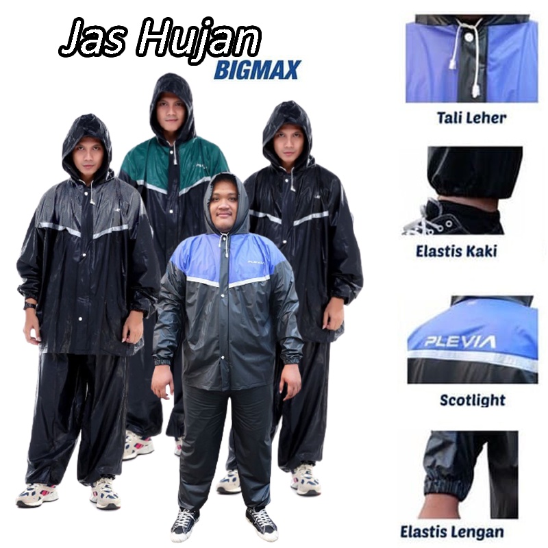 BARU! Jas Hujan Setelan Jaket Celana JUMBO Big Size XXXL Setelan Baju Celana Jas Hujan Over Size Jas Hujan Anti Rembes Mantel Hujan Raincoat Jas Hujan Besar Jas Hujan Tebal