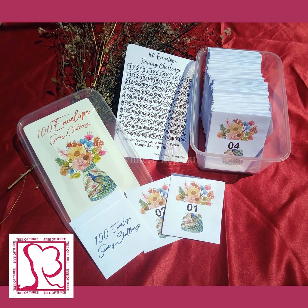(READY STOCK) 100 Amplop Nabung Challenge / Tantangan Menabung 100 Amplop