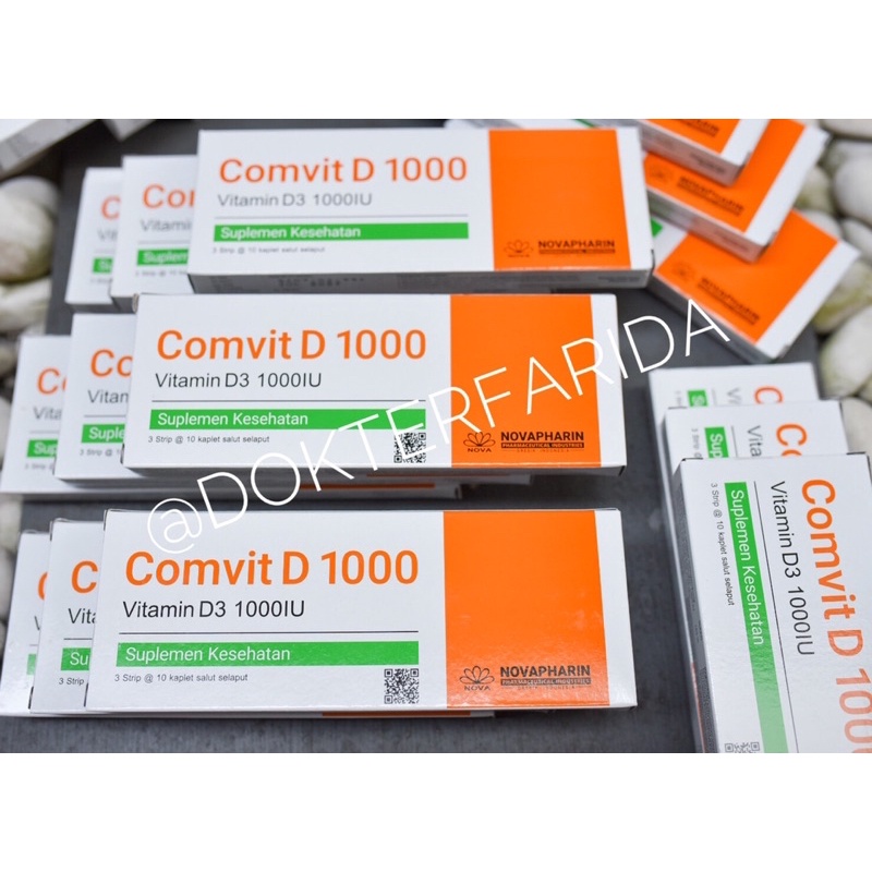 Comvit D 1000IU | Vitamin D3 1000IU | Novapharin - isi 30 Tablet