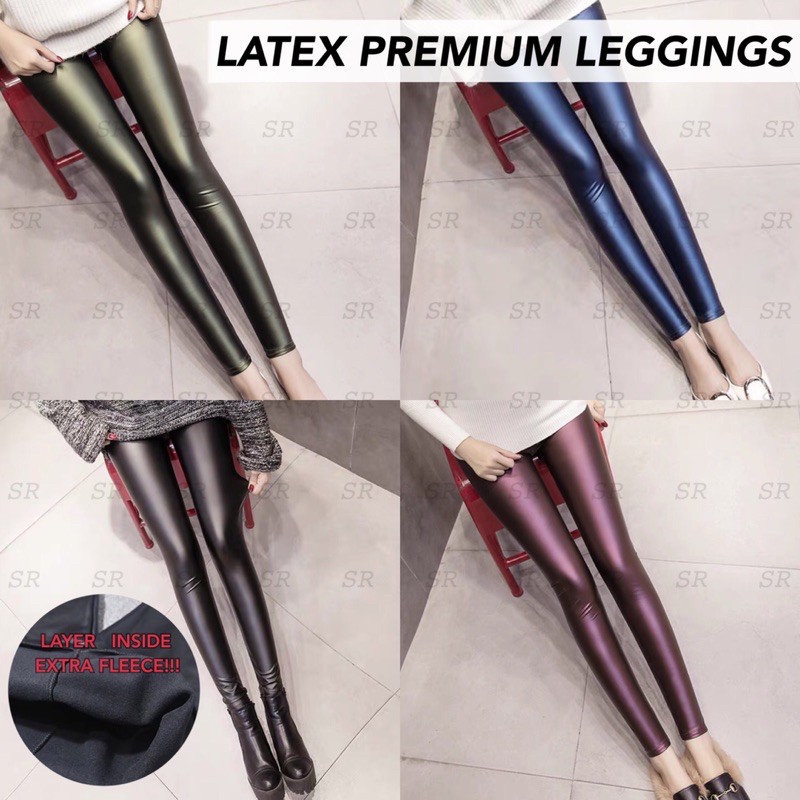 Legging Latex Kulit Tebal Highwaist Premium Import