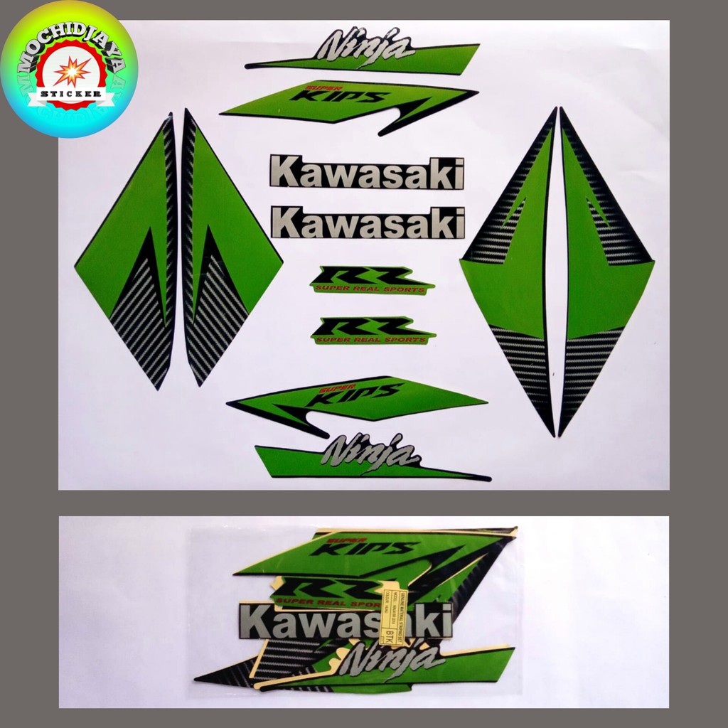 STRIPING NINJA RR 2014 WARNA HIJAU STICKER LIST BODY NINJA RR TERLARIS (COD)