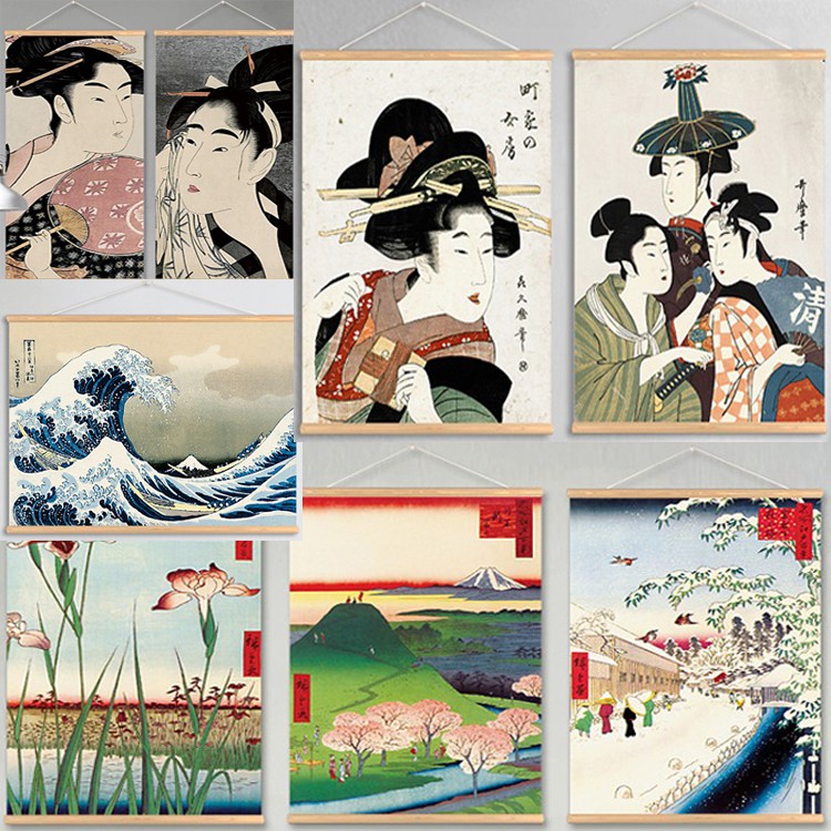 Keren 30 Lukisan  Dinding Jepang  Gambar Kitan