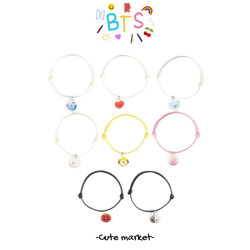 Gelang BTS BT 21 Army Tali Charm Akrilik
