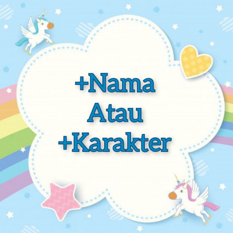 

+Nama / +Karakter dibaju