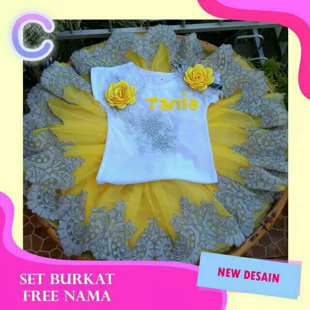 Set skirt tutu burkat