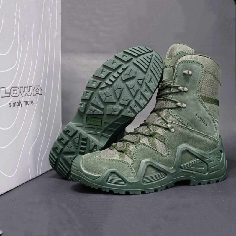 sepatu boots tactical / boots pria 8 inch / import hijau